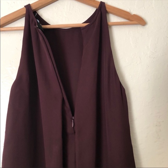 Theory Falice silk sleeveless Blouse Top Burgundy red in size 0 - Picture 8 of 12